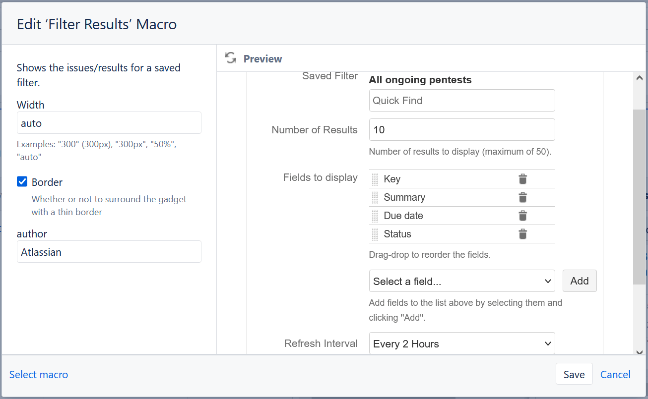 Jira filter example